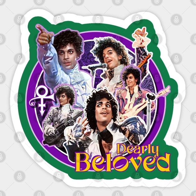 Dearly Beloved Sticker by David Hurd Designs